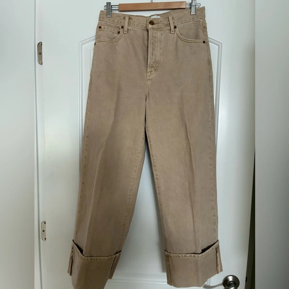 Pistola Ryder High-Rise Straight Leg Cuffed Jeans Oat color Size 27 - Picture 4 of 13